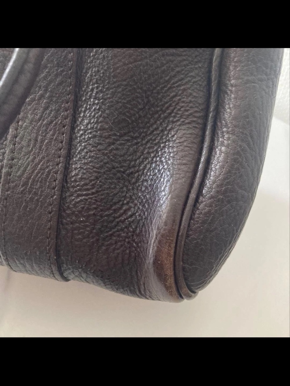 Mulberry Dark Brown Leather Satchel with Gold Turn-Lock - Picture 9 of 16